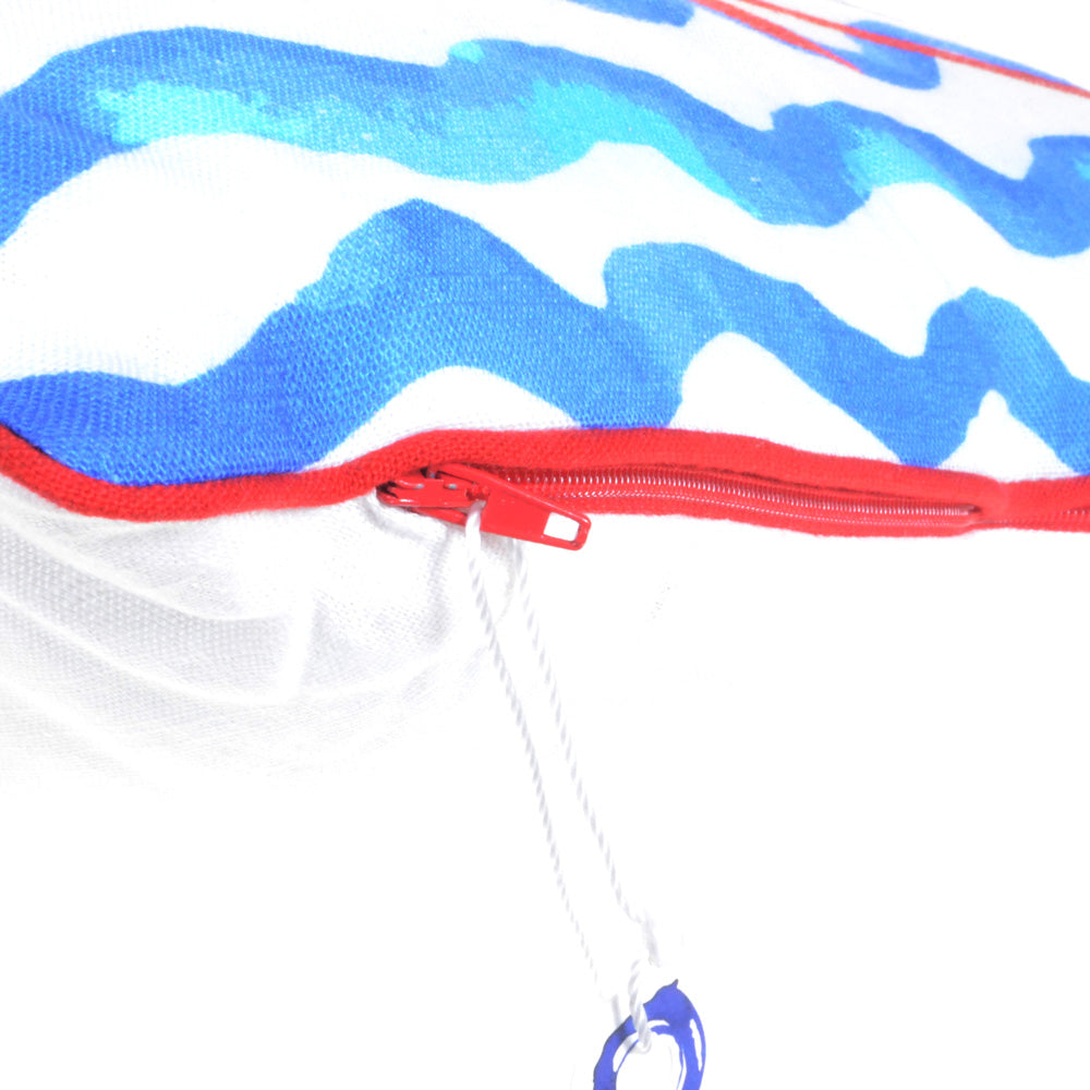 Anemoss Marine Collection Dekokissen mit Shrimp-Muster, hochwertiger Baumwollbezug, maritimes Design für stilvolle Wohnräume.